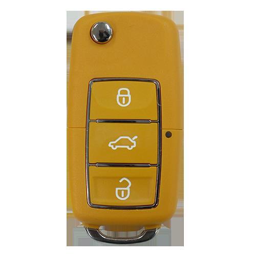 KDB01Y – VW style 3 button remote – Yellow