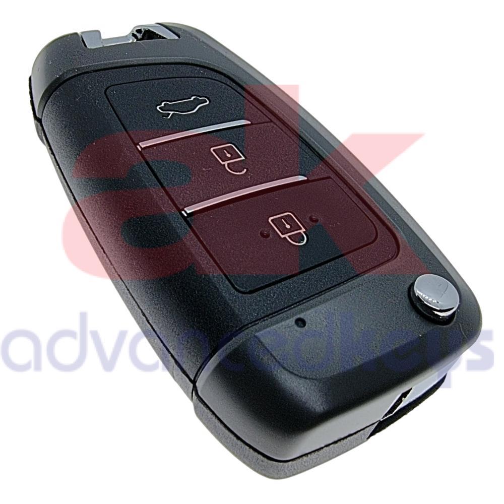 KDB25 – Hyundai style 3 button remote with chip on pcb