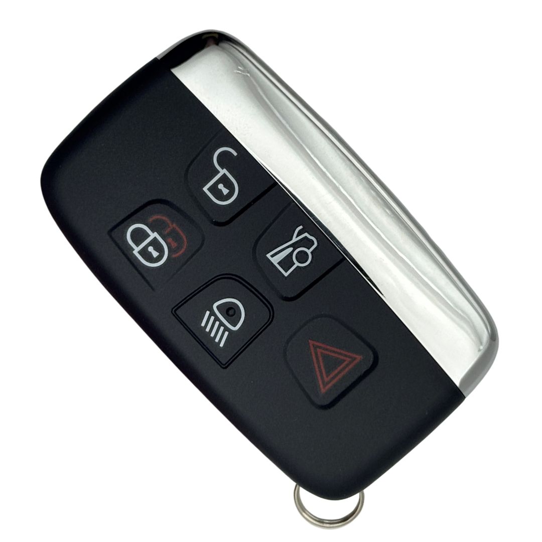 R-LAN1AM Aftermarket 5 Button Jag/LR Prox remote with Chrome Cover