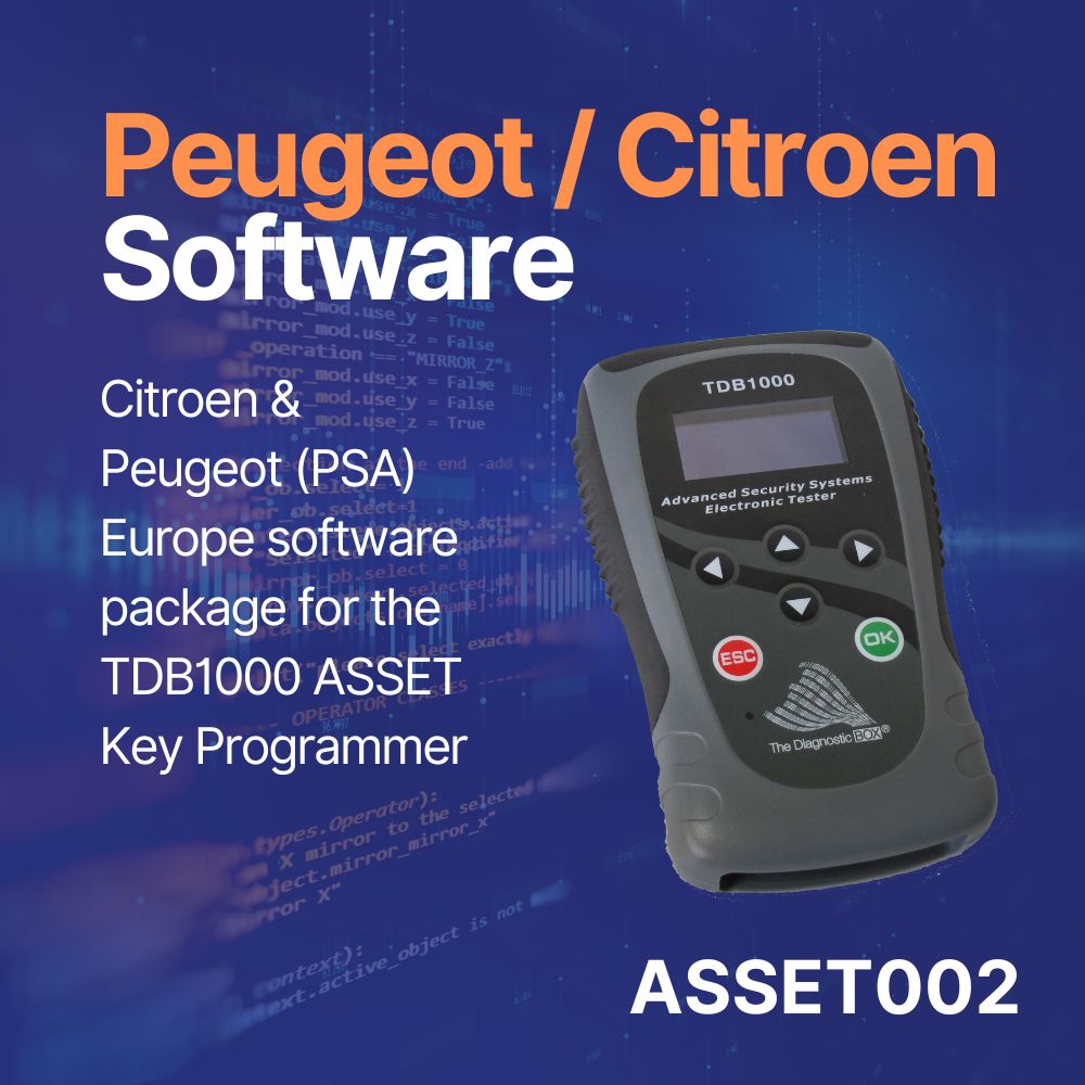 ASSET002 – Peugeot / Citroen software for TDB1000