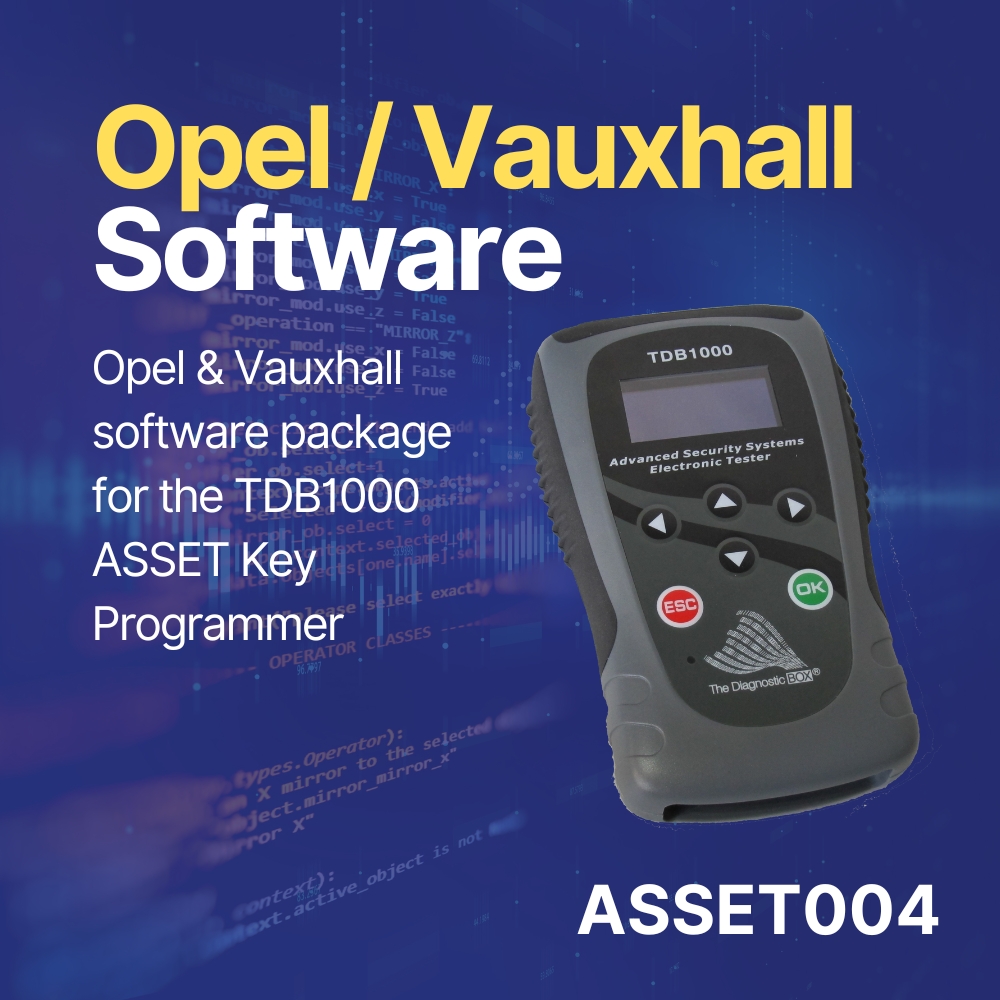 ASSET004 – Vauxhall / Opel software for TDB1000