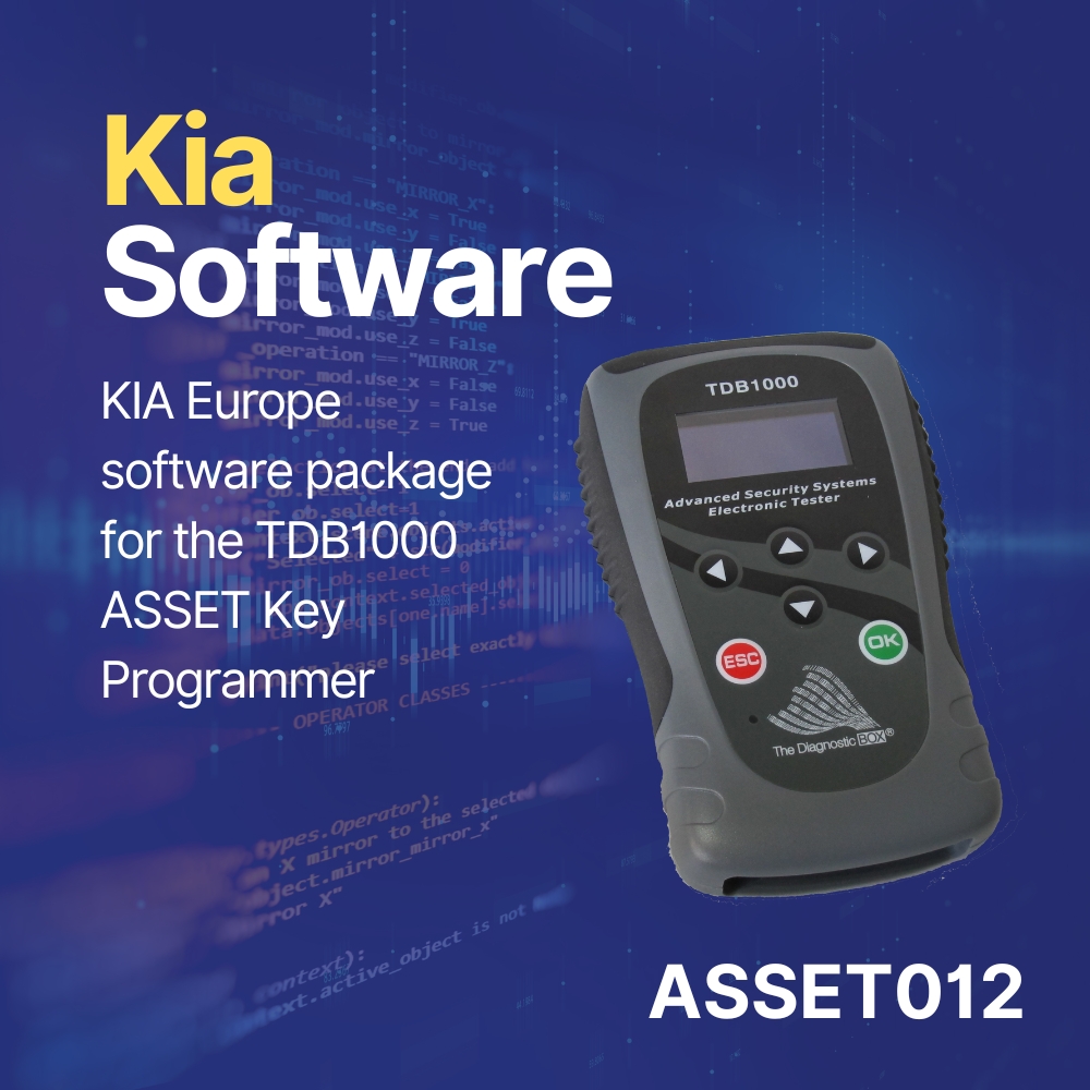 ASSET012 – Kia software for TDB1000