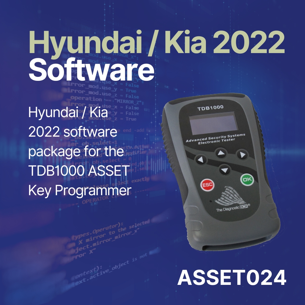 ASSET024 Hyundai/Kia 2022 software for TDB1000