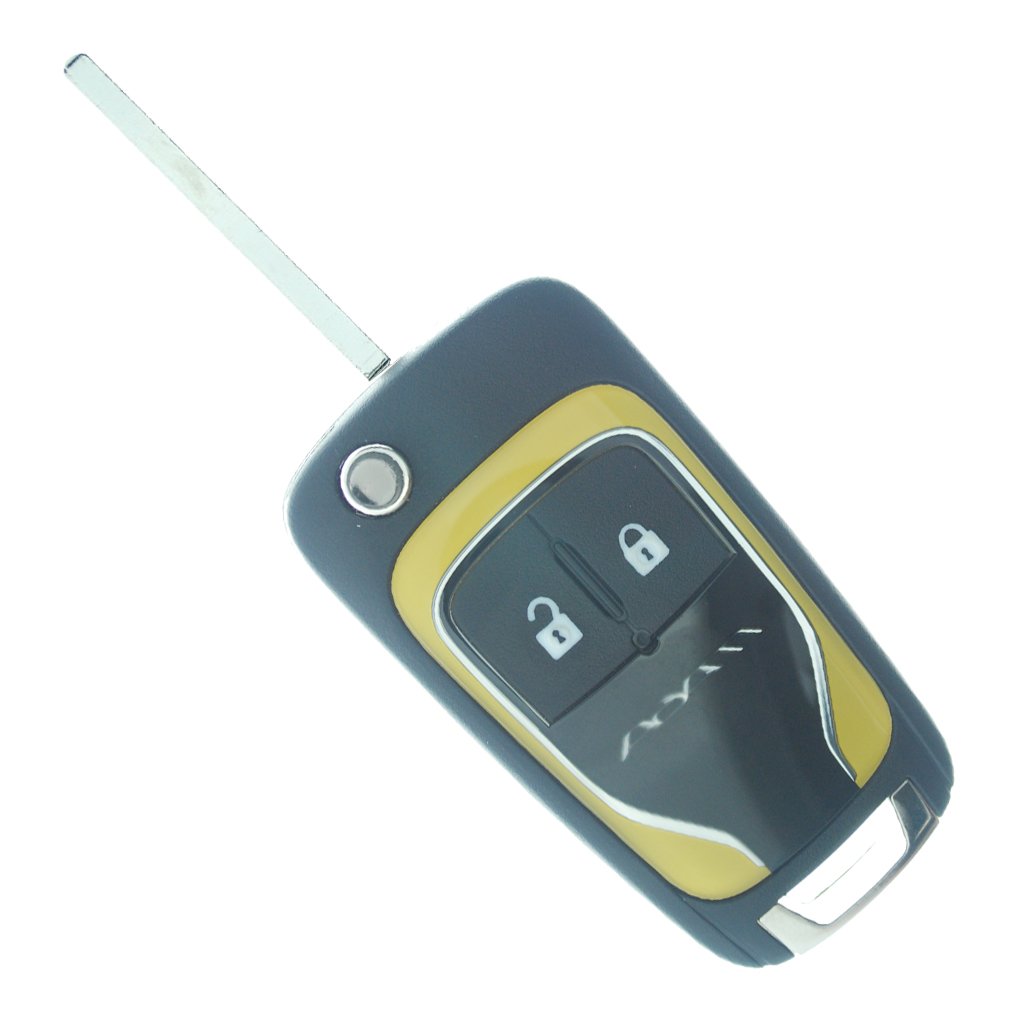 R-VAU32OPEY – Adam 2012 on 2 button flick key (Opel Yellow)