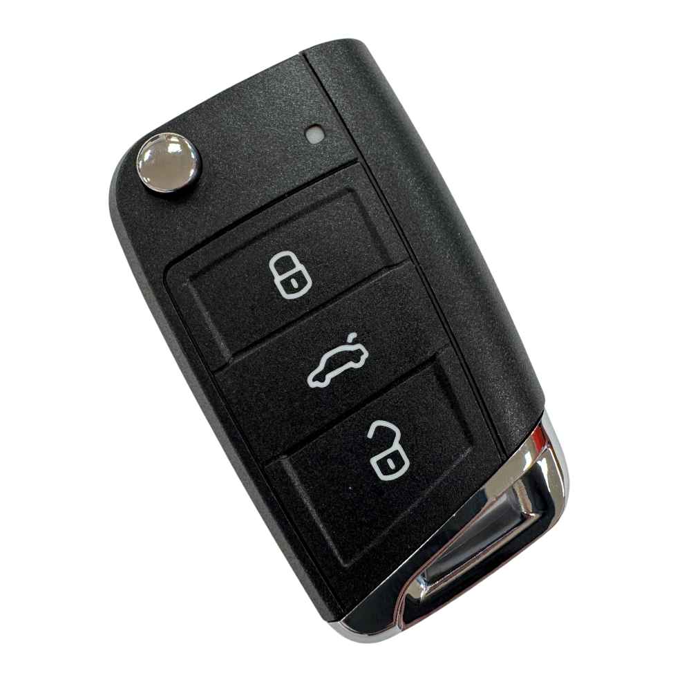 R-VW25AM Aftermarket VAG Group 3 button remote (flip) ID48 MQB (AES) with HU66 blade